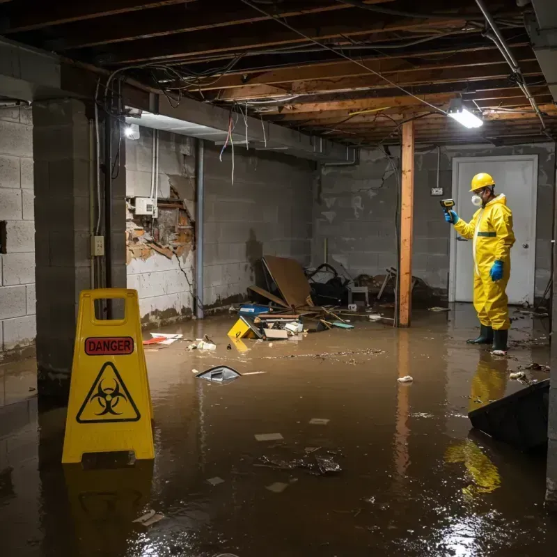 Flooded Basement Electrical Hazard in Latrobe, PA Property